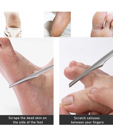 WHYCNJL 1 Piece Professional Foot Rasp with 1 Piece Pedicure 304 Callus Remover in Stainless Steel Removes Calluses of Dead and Wrinkled Skin Portable Stainless Steel Foot Care - Buy Online on GoSupps.com