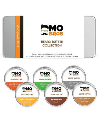 Beard Butter Gift Set | 6 Butters in a Tin | Moisturises Hydrates and Conditions Facial Hair