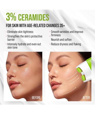  7Days 7Days Korean Skincare Ceramic Face Cream with Hyaluronic Acid Vitamin E and Complex Oils with Moisturizing and Anti-Wrinkle Effect for Men and Women with 3D Massage Roller 40ml - Buy Online on GoSupps.com