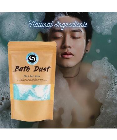Sacred Remedy Five for Him Magic Bubble Bath Dust. Vibrating Relaxing and Magic Shea Butter Powder Bath Bomb 190g  - Buy Online on GoSupps.com