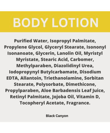 Black Canyon Banana Taffy Scented Body Lotion with Lanolin and Jojoba Oil 12 Oz - Buy Online on GoSupps.com