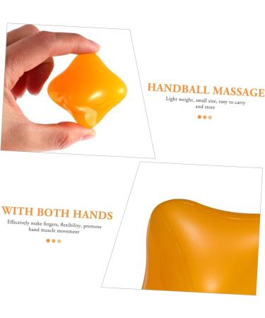 Homsfou 4-Pack Hexagonal Massage Balls - Handball Foot Massager for Acupressure & Deep Tissue Relief | Yoga & Gym Fitness | Natural Rubber 6x6cm Yellow - Buy Online on GoSupps.com