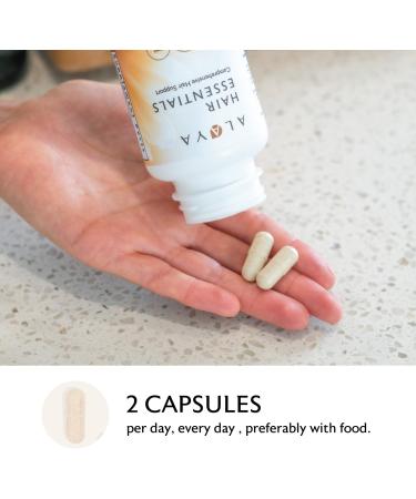 Alaya Hair Essentials - Hair Supplement with Biotin Keratin Folic Acid Vitamin B12 B6 - Lab Tested - Gluten Free - 30 Day Supply - Buy Online on GoSupps.com