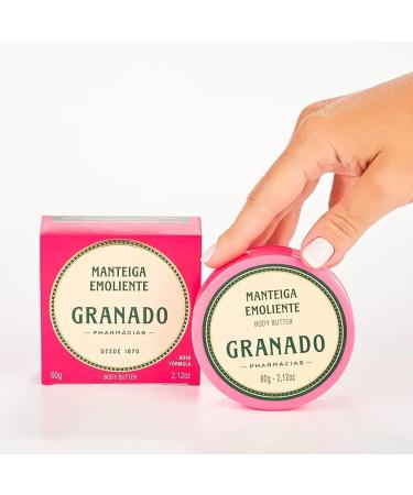 Brex America Granado Pink Emollient Body Butter 2.1 Oz With Brazil Nut Oil Vitamin E Murumuru Cupuacu and Shea Butters For Dry and Dehydrated Skin Manteiga Emoliente - Buy Online on GoSupps.com
