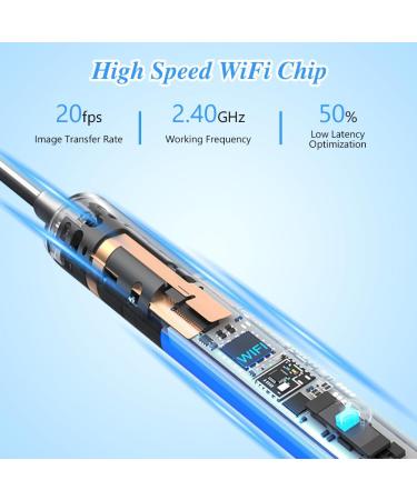 ACWOO WiFi Ear Wax Removal Otoscope - 5040P Waterproof Ear Cleaner with LED for iPhone iPad & Android - Buy Online on GoSupps.com