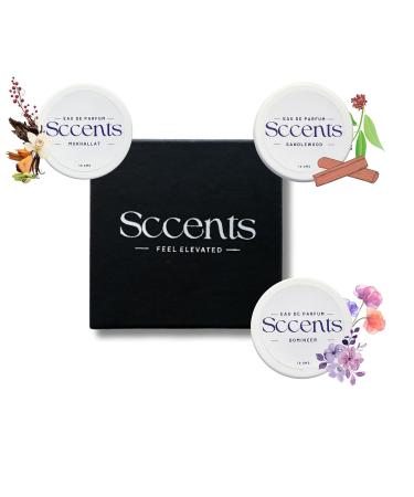 Sccents Combo of Mukhallat Sandalwood and Domineer Alcohol Free Solid Perfume | Nomade Solid Cologne for Men & Women | Strong & Lasting Fragrance | Gifting Pack for Him & Her