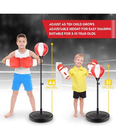 Officygnet Punching Bag Set for Boys 5-12 Years | Boxing Bag with Gloves | Adjustable Height Kids Punching Bag | Great Gift for Christmas, Birthdays - Buy Online on GoSupps.com