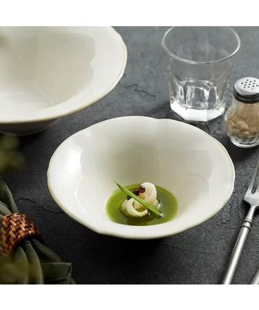 Kitchen Salad Bowl Household Oblique Cut Fruit and Vegetable Salad Bowl Fruit Plate Ceramic Plate Japanese Tableware Ramen Bowl Salad Bowls (Size : Medium) () - Buy Online on GoSupps.com