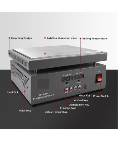 ARTGOS Multifunction Pre-Heat Station - 18x10 cm Dual Digital Display Temperature Control & BGA Heating Platform for International Shipping - Buy Online on GoSupps.com