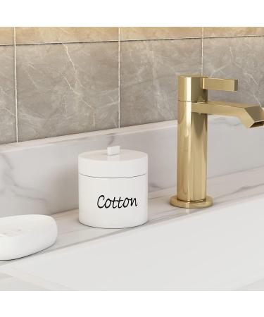 LEETOYI Ceramic Cotton Swab Holder with Lid | Stylish Storage for Cotton Swabs & Balls | Easy to Clean | Ideal for Home Organization - Buy Online on GoSupps.com