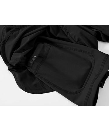 Donhobo Women's 2-in-1 Sports Shorts - Quick-Drying Running & Yoga Shorts Black - Summer Fitness & Training Wear - Buy Online on GoSupps.com