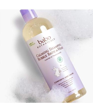 Babo Botanicals 3-in-1 Bubble Bath, Shampoo & Wash - Calming Lavender & Meadowsweet for Sensitive Skin - EWG Verified - 15 Fl Oz - Buy Online on GoSupps.com