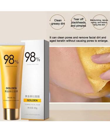 Gold Foil Peel-Off Mask | 98% Gold Anti-Aging Facial Mask for Deep Cleansing & Fine Line Reduction | Ideal for All Skin Types - Buy Online on GoSupps.com