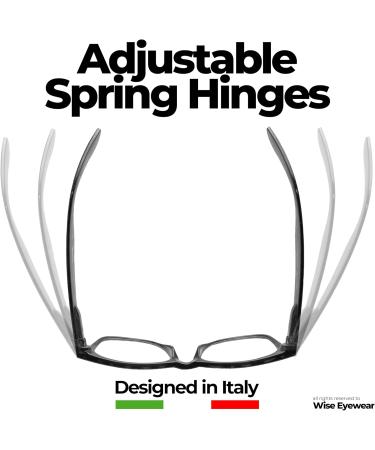 Wise Eyewear 2 Pack Multi Focus Progressive Reading Glasses No Line 3.0 Power - Black - Shop Internationally - Buy Online on GoSupps.com