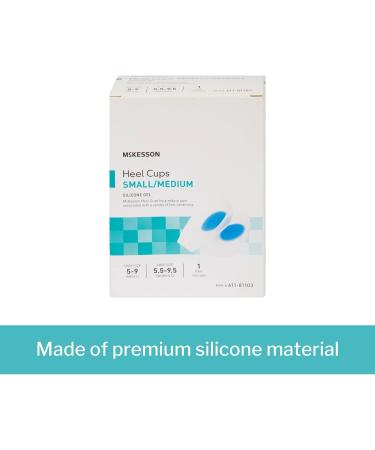 McKesson Silicone Gel Heel Cups - U-Shaped Supportive Blue & Transparent - Small/Medium (1 Count) - Buy Online on GoSupps.com