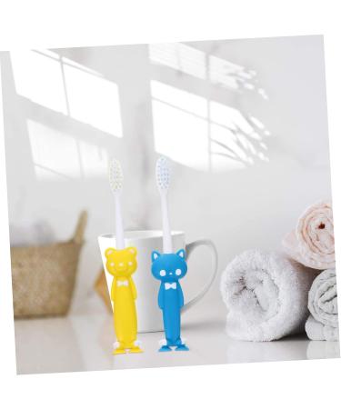 Beavorty Cartoon Children's Toothbrush Set - 4 Manual Toothbrushes with Suction Cup - Fun Oral Cleaning Supplies for Kids - Buy Online on GoSupps.com