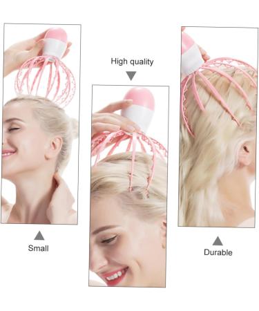Healeved 3ST Scalp Massager & Shampoo Brush - Multi-Use Head Gua Sha Tool | Baby Octopus Design | ABS Pink Massage Claw - Buy Online on GoSupps.com