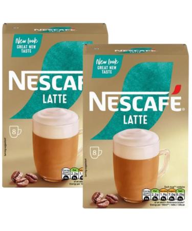 Nescafe Gold Coffee Instant coffee Sachets 8mug | FabFinds Mug (Latte 2 Pack)