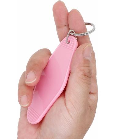 Nwsrayu 10pcs Blank Vintage Motel Keychains Bulk - Pink Vinyl HTV Printing DIY Keychain Tags - Buy Online on GoSupps.com