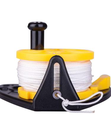 Scuba Diving Reel with Thumb Stopper for Safe Underwater Snorkeling and Spearfishing | 46m Yellow - Buy Online on GoSupps.com