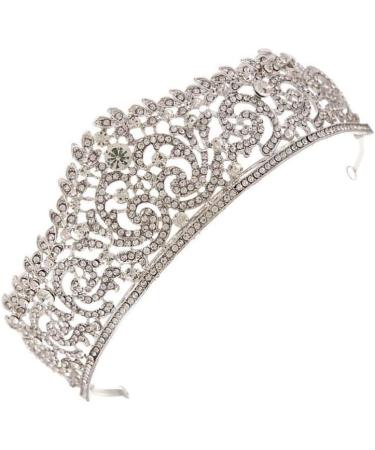 Lurrose Luxury Baroque Rhinestone Tiara & Crown - Vintage Bridal Headband for Weddings & Festivals (Gold & Silver) - Buy Online on GoSupps.com