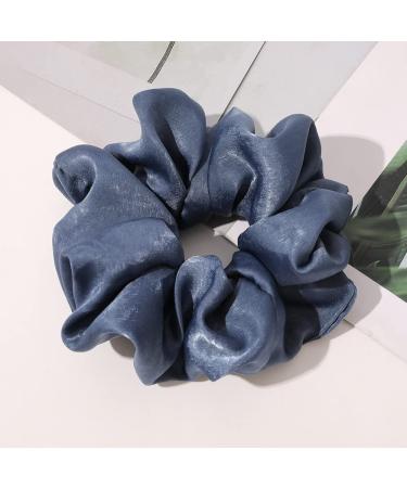 RTTYOA Oversized Silk Organza Scrunchie - 7.8inch Large Hair Tie Elastic Ponytail Holder Leopard Cheetah Print Fluffy Cloud - Blue White - Buy Online on GoSupps.com