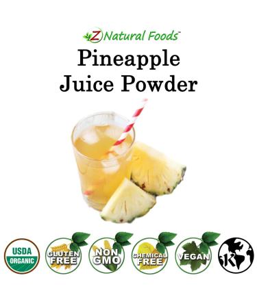 Organic Pineapple Juice Powder - Superfood Supplement for Smoothies, Shakes, Tea, Cooking & Baking - Non GMO, Gluten Free, Vegan, Kosher - 1 lb (Pack of 1) - Buy Online on GoSupps.com