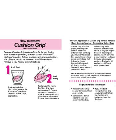 Cushion Grip 1 Oz (28g) - Soft Thermoplastic for Denture Refitting - Buy Online on GoSupps.com