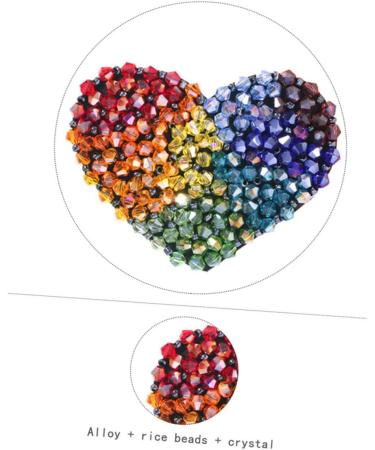 FRCOLOR Colorful Beads Barrettes Hair Barrettes Hair Clip Hair Pin Colorful Heart Clip Alloy Snap Clip Heart-shaped - Buy Online on GoSupps.com