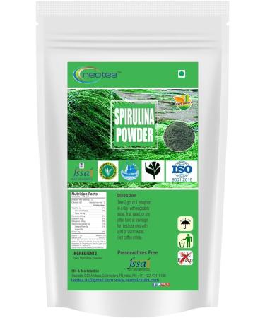 neotea Organic Spirulina Powder | Nutrient-Dense Superfood Supplement | Rich in Protein Vitamins & Antioxidants | Immune Support | Non-GMO Vegan Gluten-Free | No Additives (300 GM(10.58 OZ))
