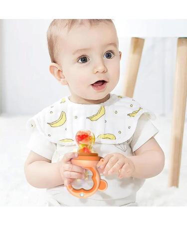 Abbto Fruit Bite Rings for Babies | Ergonomic Fruit Feed Pacifier & Soft Teething Toy | Safe for Toddlers & Infants - Buy Online on GoSupps.com
