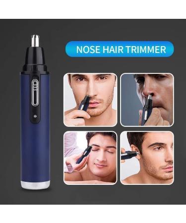 Buy USB Rechargeable Ear & Nose Hair Trimmer for Men & Women - Waterproof Double-Edge Stainless Steel Blade - Professional Grooming Tool (Blue - Buy Online on GoSupps.com