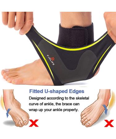 Ankle Compression Support Brace - Adjustable Lightweight Relief for Injury Recovery Joint Pain Achilles Tendon & Plantar Fasciitis | Fast International Shipping - Buy Online on GoSupps.com