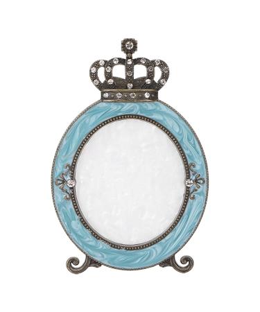 MAMJENNI Nail palette for mixing nail polish gel makeup cream resin material durable smooth texture easy to clean crown design stand (Antique Bronze)