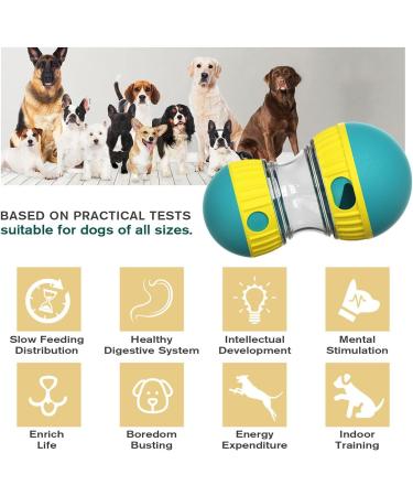 Interactive Treat Dispenser Dog Toy Dog Treat Dispensing Puppy Toys Rolling Dog Treat Dispenser Slow Feeder Reduce Boredom Improve IQ for Small Medium Large Dogs (Green) - Buy Online on GoSupps.com