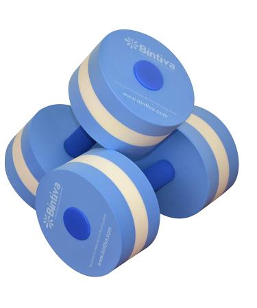 bintiva Aqua Dumbbell Set - Provides Resistance for Water Aerobics Fitness and Pool Exercises - 1 Pair - 3 Medium 6 x 10.5"