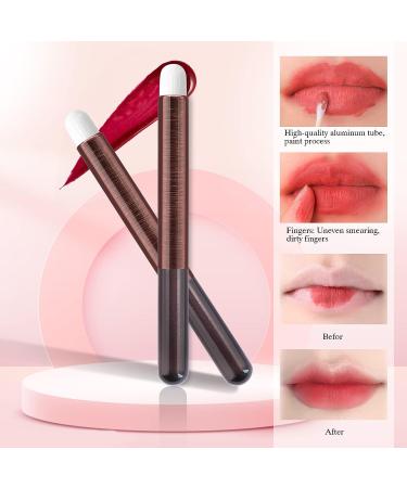 3PCS Lip Brush Set with Tubes | Multi-purpose Lip & Eye Makeup Brushes | Brown Brushed Applicator Tool Kit - Buy Online on GoSupps.com