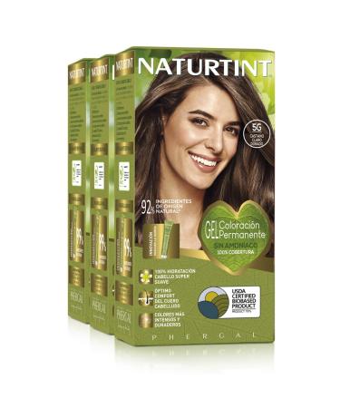 Natureint Biobased |Hair color oohne ammoniak |5G chestnut brown light |High proportion of natural ingredients3 pack |510 ml 5G.Chestnut brown Hell 170 ml (3 pack)