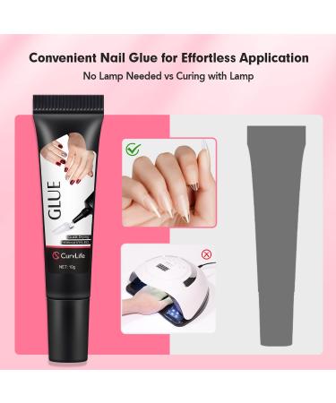 Newly Upgraded Quick Drying Nail Glue & Remover Kit - Long Lasting Press On & Fake Acrylic Nails - No UV Lamp Needed - Buy Online on GoSupps.com