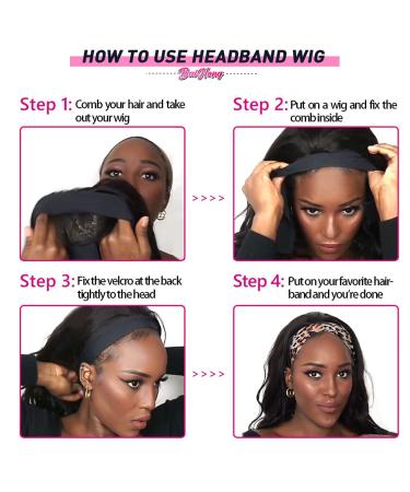 14 Curly Headband Wig for Women - Heat-Resistant Synthetic Glueless Half Wig with Attached Headband for Natural Look - 1B Color - Buy Online on GoSupps.com