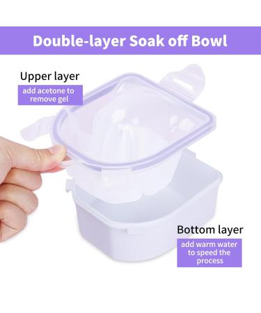 Buy Nail Soaking Bowl - Acetone Proof Manicure Set for Acrylic Dip Powder Removal & Cuticle Care - Worldwide Shipping - Buy Online on GoSupps.com