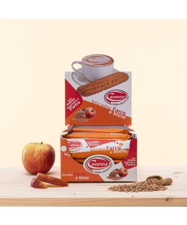  Cavanna Cavanna Biscuits with spelled and apples individually wrapped 30 g - with stone ground flour (display 30 pieces) - Made in Italy - Buy Online on GoSupps.com