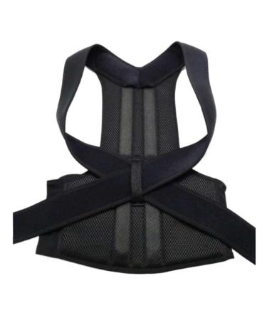 Waist Trainer Full Back Support Back Brace Posture Corrector Belt Shoulder Straightener Scoliosis Waist Cincher(Large) Large Black