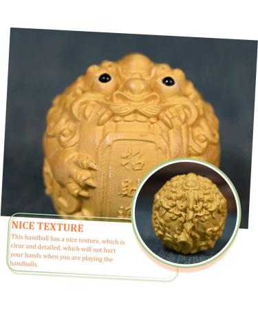 Lurrose 5-St Ornament - Chinese Feng Shui Peach Wood Bagua Decoration Key Rings & Coin Boxwood Massage - Buy Online on GoSupps.com