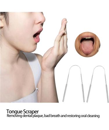Buy Tongue Scraper Set - Stainless Steel Cleaner for Fresh Breath | U-Shaped Oral Device with Comfortable Handle - International Shipping Available - Buy Online on GoSupps.com