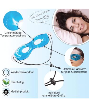 IEA Medical Eye Mask Cooling - 3 Reusable Masks for Headaches Migraines & Swollen Eyes | Hot & Cold Therapy | Anti-Dark Circles Solution - Buy Online on GoSupps.com
