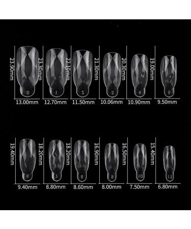 120 Pieces Transparent Diamond Nail Tips - DIY Artificial Fingernails for Nail Art & Studios | Best Quality False Nails #3 - Buy Online on GoSupps.com