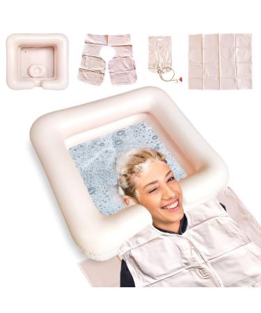 Portable Inflatable Shampoo Basin Set for Seniors & Disabled - Bedside Hair Washing & Coloring Kit (1 set) - Buy Online on GoSupps.com