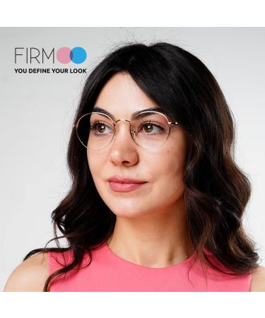 Buy Firmoo Anti Blue Light Filter Glasses for Men & Women - Round Metal Design Eye Protection for Screens - Buy Online on GoSupps.com