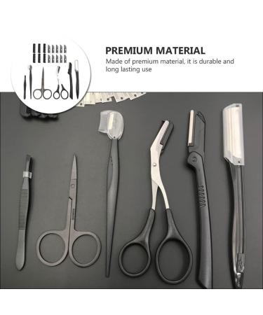 Frcolor Beauty Makeup & Eyebrow Tools Set - Stainless Steel Eyebrow Scissors & Facial Trimmer for Women - 12.6cm Precision Razor - Buy Online on GoSupps.com